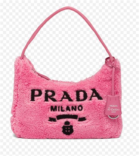 pink fluffy prada bag.